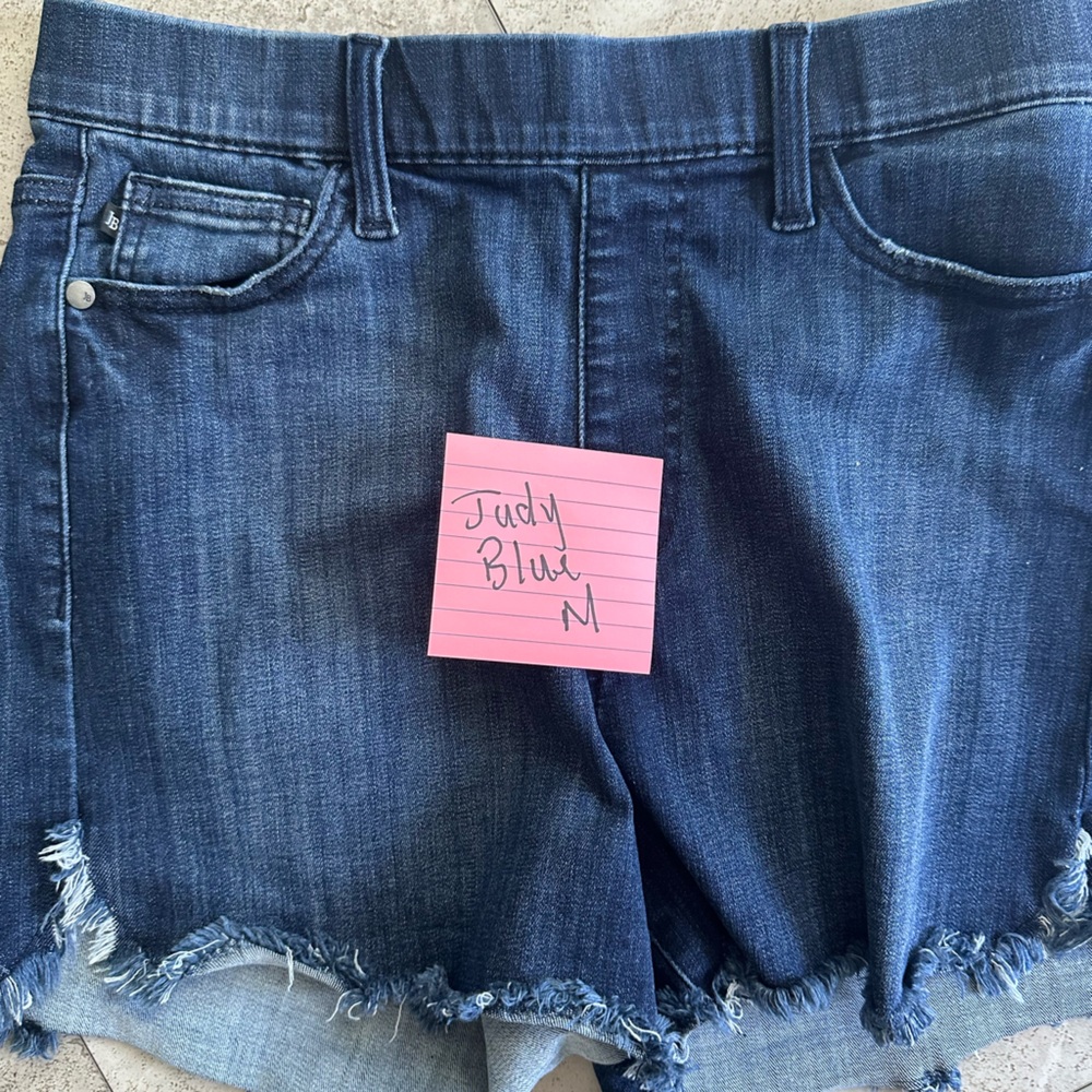 Judy Blue Dark Blue Frayed Hem Denim Jean Shorts